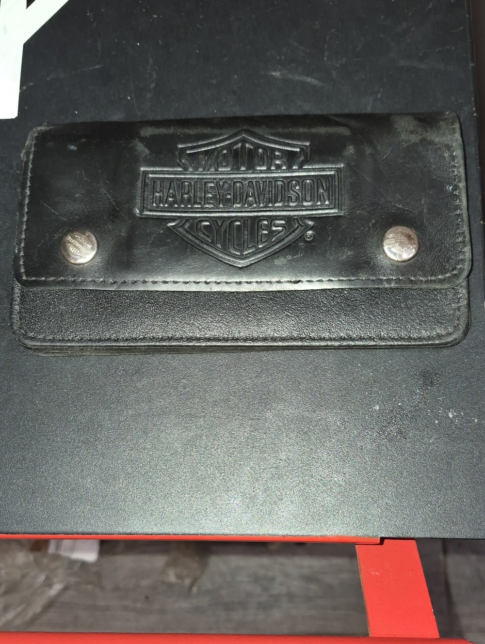 Harley-Davidson Black Leather Snap Wallet